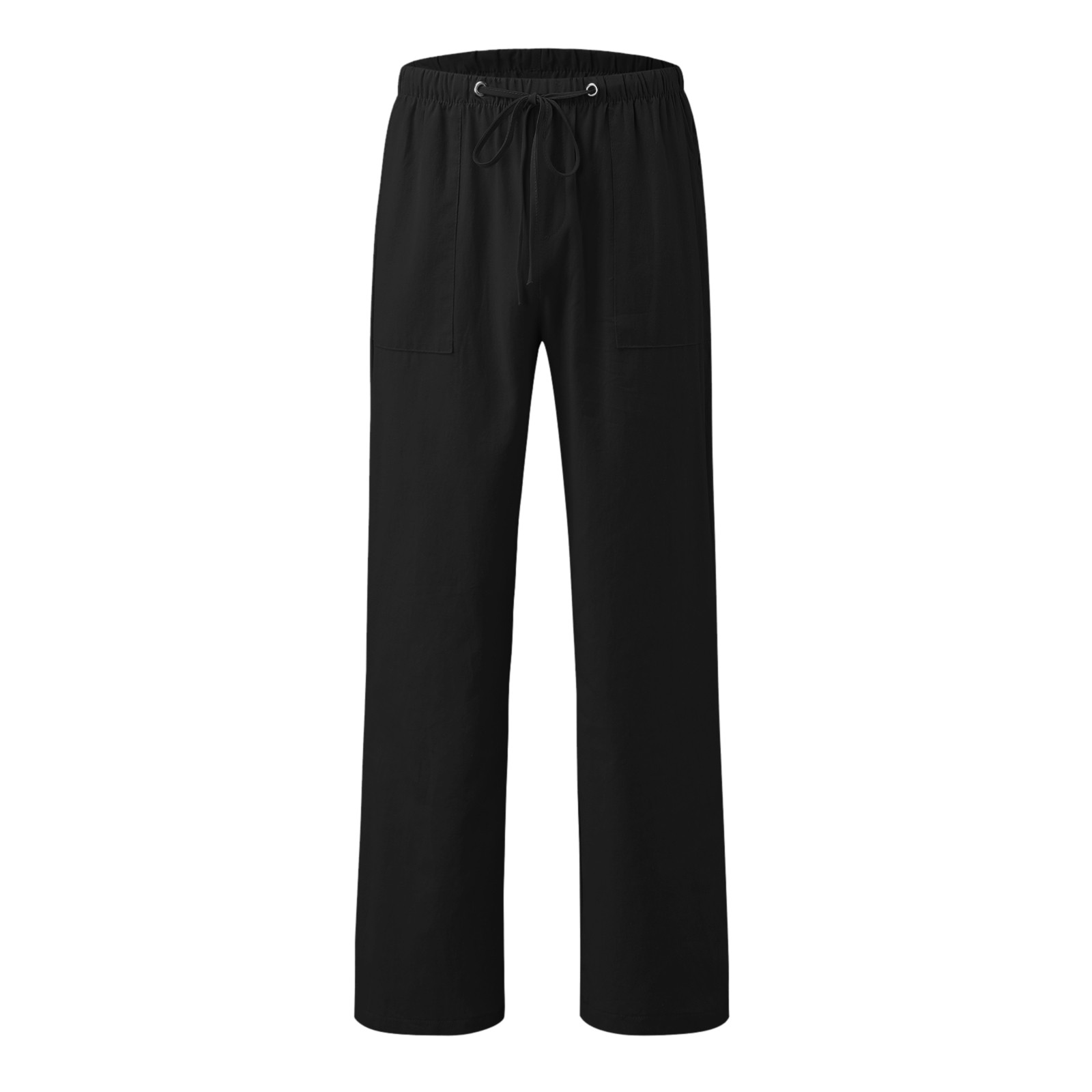 thumbnail image 5 of Pantalones deportivos holgados de hip hop para hombre - Algodón y lino, transpirables - Para todas las estaciones, cuatro bolsillos - Informales/playa/deporte - Tallas del Reino Unido/UE/EE. UU., l, 5 of 5